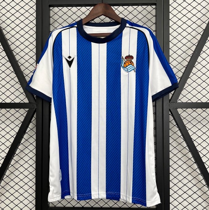 2025-26 Real Sociedad Home Soccer Jersey Shirt